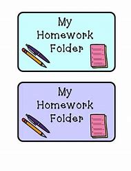 Image result for Homework Folder Labels