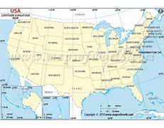 Image result for North America Map with Latitude and Longitude