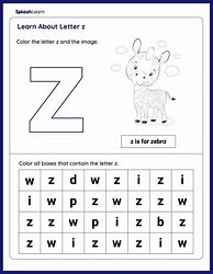 Image result for Free Letter Z Worksheets