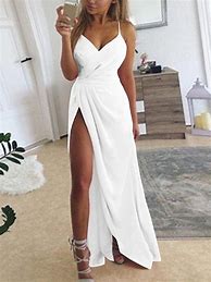 Image result for Party Dress Maxi Dress White Sleeveless