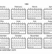 Image result for Calendar for 1993