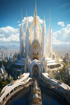 A Futuristic Cathedral in a Modern City