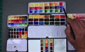 Image result for watercolor palette box metal