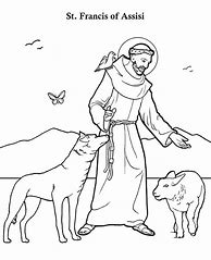 Image result for St. Francis Coloring Page