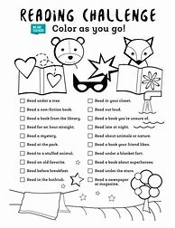 Image result for Reading Challenge Colouring
