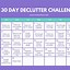 Image result for 30-Day Decluttering Challenge Calendar