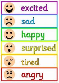 Image result for Feelings Chart for Preschoolers