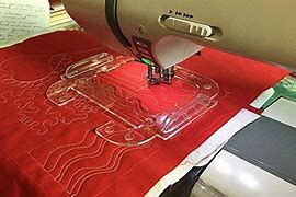 Image result for Diagram of Quilting Fram with Sewing Machine