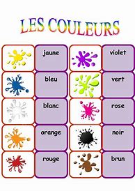 Image result for Les Couleurs Exercices