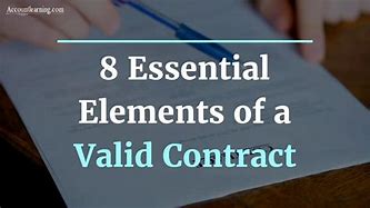 Image result for 4 Elements of a Contract