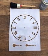 Image result for Roman Numeral Clock Face Stencil