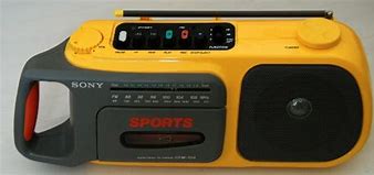 Image result for Yellow Sony Boombox CD Radio