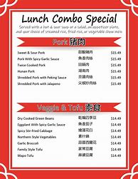 Image result for Hunan Chinese Restaurant Lunch Menu