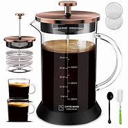 Image result for Glass French Press Coffee Maker Copper