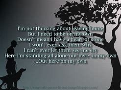 Image result for On My Own Song Lyrics