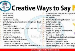Image result for Fancy Ways to Say No