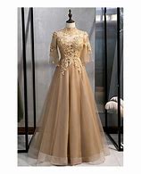 Image result for Champagne Gold Evening Gown