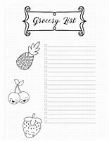 Image result for Editable Grocery Shopping List