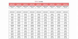 Image result for bras sizes charts indian