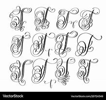 Image result for Fancy Calligraphy Letter T