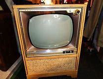 Image result for Blond Wood Round Screen Zenith TV