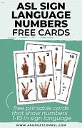 Image result for Printable Sign Language Numbers