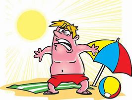 Image result for SunBurn Cartoon