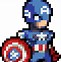 Image result for Captain America Mask Pixel Art