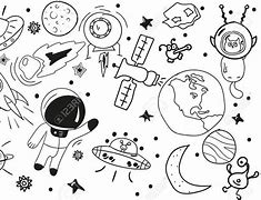 Image result for Outer Space Clip Art Black and White