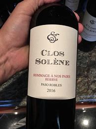 Image result for Clos+Solene+Hommage+A+Nos+Pairs+Reserve