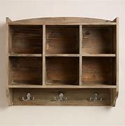 Image result for Cubby Wall Shelf with Hooks