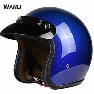 Image result for Blue Motorcycle Half Helmet