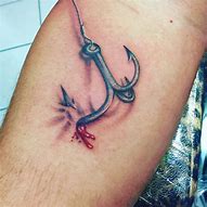 Image result for Fishing Hook Tattoos Designs