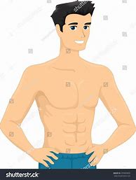 Image result for Realistic Cartoon with 6 Pack