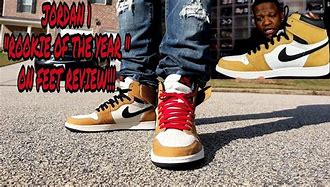 Image result for Jordan 1 Rookie of the Year On Feet