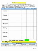 Image result for Weekly Reading Log Printable