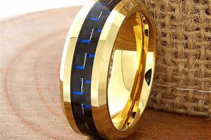 Image result for Gold Carbon Fiber Ring