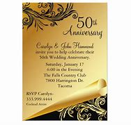 Image result for 50th Wedding Anniversary Invitations