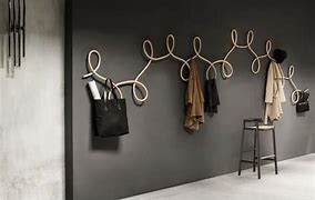 Image result for Coat Hooks with Overhead Rack