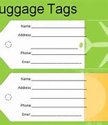 Image result for Bag Tag Sample
