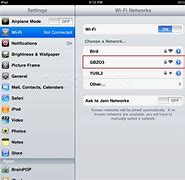 Image result for iPad WiFi Settings