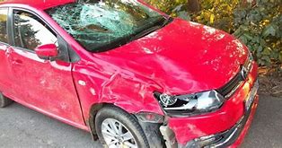Image result for Smashed Red Car