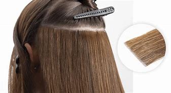 Image result for Invisible Tape Hair Extensions