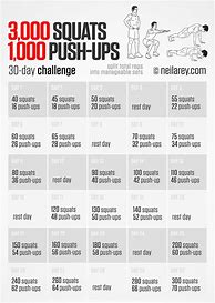 Image result for 30-Day Squat and Push Up Challenge