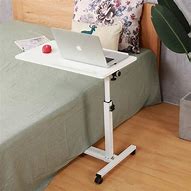 Image result for Adjustable Height Laptop Desk Rolling Stand with Rollers
