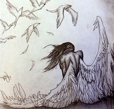 Image result for Angel Drawing Side View