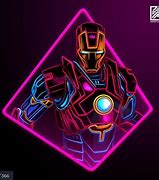 Image result for Neon Iron Man