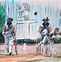 Image result for Vintage Cricket Paintings