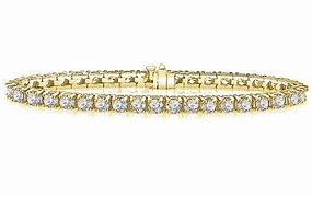 Image result for Yellow Gold Diamond Tennis Bracelet