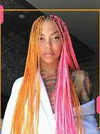 Image result for Half Colored Box Braids